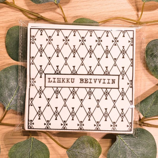 Huvudbild Servetter Lihkku Beivviin Flätmönster 12x12 cm 10 ...