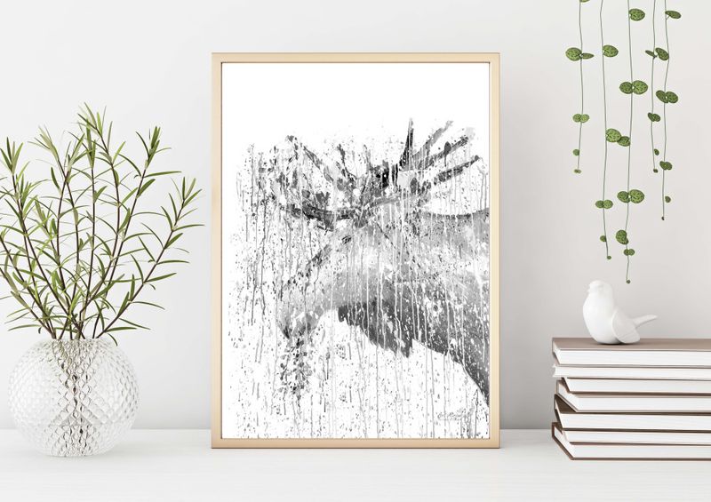 Poster Älg 21x30 cm