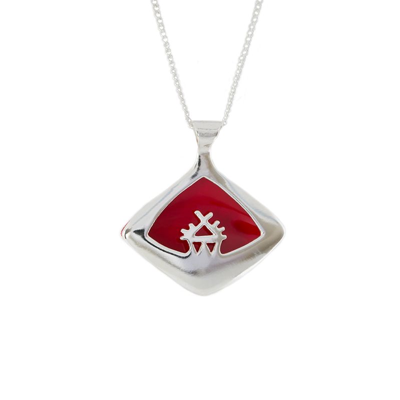 Halsband Sáráhkká 925 Silver H 32 mm Silverkedja 45 cm